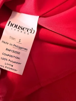 House of CB London Sacha Holiday Mini Dress Red Size Small thumbnail 7