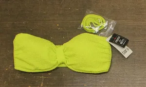 NWT Bar III Womens Convertible Bandeau Bikini Top MBBG24144 Sunny Lime Green XS thumbnail 1