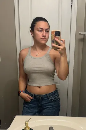 Urban outfitters gray crop tank thumbnail 1