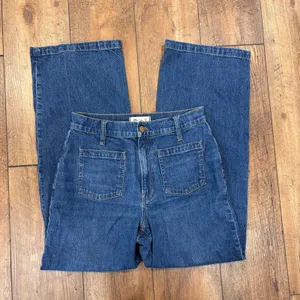 Madewell The Perfect Vintage Wide-Leg Jean Patch Pockets Sz 28 Caronia Wash $128 thumbnail 3