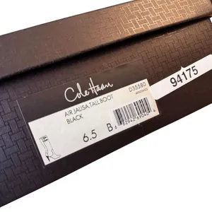 Cole Haan Poppy Bit Tall Black Leather Heeled Boots Size 6B NIB Classic Luxe NEW thumbnail 9