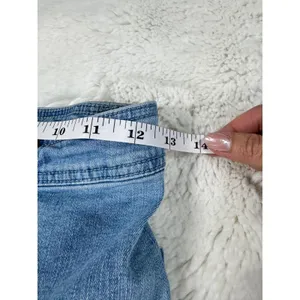 Billabong Wide Leg Jeans Women's Size 26 Light Wash Blue Raw Hem Frayed thumbnail 6