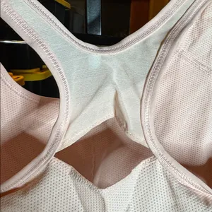 Nike Women's Swoosh Classic Support Sports Bra Peach & White Size Medium thumbnail 8