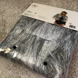 New Silver Tinsel Fringe Jacket women plus size Costume Cowgirl Festival Concert thumbnail 6