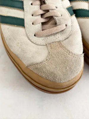 Adidas Originals Gazelle Bold Sneakers in Beige And Green thumbnail 5