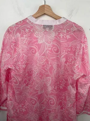 Jones New York Pink & White Floral Split-Neck Tunic thumbnail 11