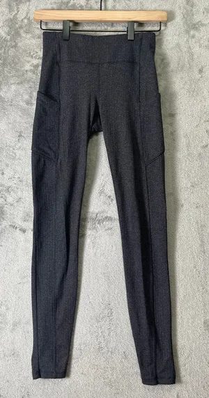 Lululemon Speed Up Tight 28"‎ Power Luxtreme Knit Black Heathered Black Size 4 thumbnail 1