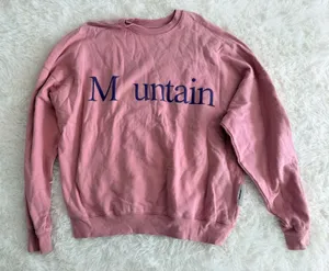 Stiebeuel Mountain Graphic Crewneck Sweatshirt Pink Size S thumbnail 1