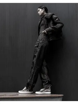 Alo Blaze Trouser Pants Black High-Rise Waist Cargo Windbreaker Hiking Edgy S thumbnail 5