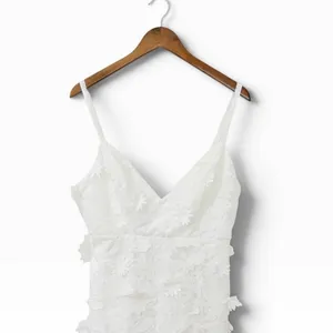 Lulus Exceedingly Lovely White Applique Floral Backless Mini Dress size L thumbnail 6