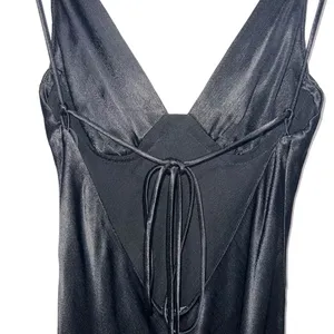 NEW NWT Bec + Bridge Ren Split Satin Maxi Dress Black thumbnail 9