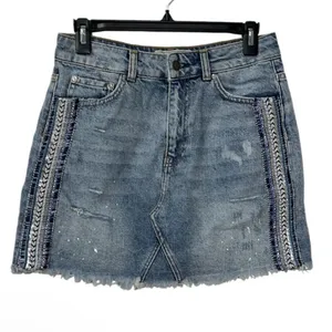 Free People Mini Blue Denim Skirt(Size 4) thumbnail 5
