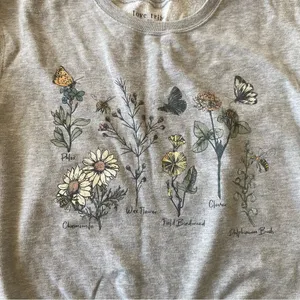 Love Tribe Gray Floral Graphic Sweatshirt size 2X thumbnail 2