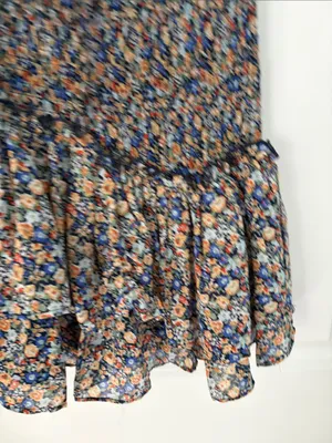 Kiss the Sky Urban Outfitters Smocked Puff Short Sleeve Floral Mini Dress XS thumbnail 6
