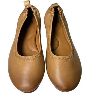 Sofft Tan Leather Ballet Flats Elastic Topline Minimalist Comfort Size 7.5 thumbnail 1