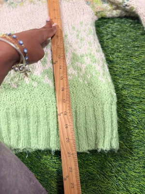 Aerie Pastel Fair Isle Mock Neck oversized Sweater Size S Womens thumbnail 4