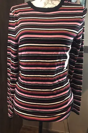 A New Day NWT Size medium striped long sleeve top thumbnail 6