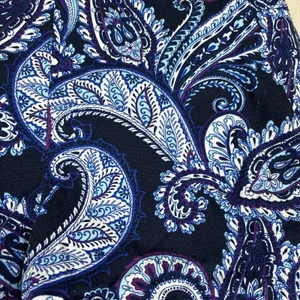 Banana Republic Navy Blue Paisley‎ Cotton Stretch Side Zip Shorts Womens Size 4 thumbnail 2