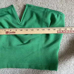 Maeve by Anthropologie Corset Style Crop Top Strapless Green Women's Size Large thumbnail 9