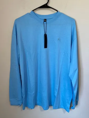 New Oner Active Classic Oversized Long Sleeve Top Arctic Blue Small thumbnail 1