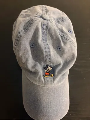 Disney Blue Denim Mickey Mouse Embroidered Baseball Cap thumbnail 1
