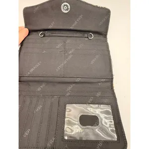 Vera Bradley Trifold Wallet Womens OS Black Multi Quilted Paisley Envelope‎ thumbnail 3