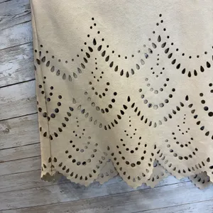 Karen Kane Womens M Tank Top Shell Faux Suede Baja Riviera Beige Laser Cut USA thumbnail 5