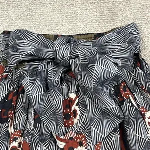 Anthropologie LET ME BE Belted Skirt Womens Small A-Line Cotton Mini Boho Lined thumbnail 3