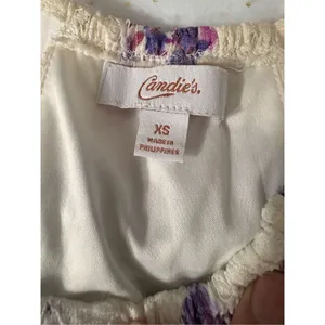 Candie’s White Floral Lace Halter Dress XS thumbnail 7