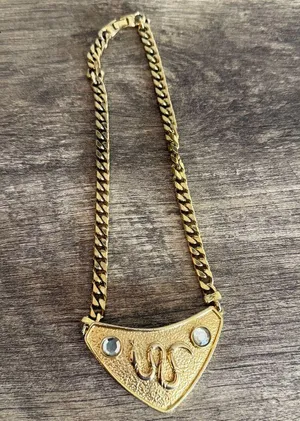 Snake Pendant Necklace LARGE Gold Tone Year of The Snake Reputation Taylor Swift thumbnail 1