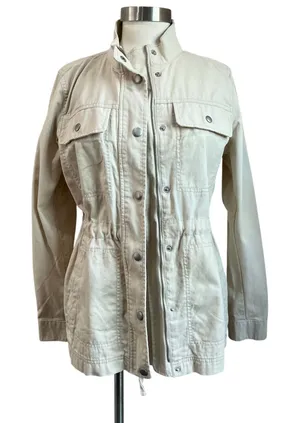 GAP Beige Safari 100% Cotton Women's Utility Jacket Size‎ Small thumbnail 1