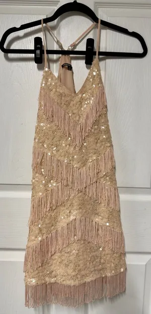 Gianni Bini Beige Sequin Dress thumbnail 1