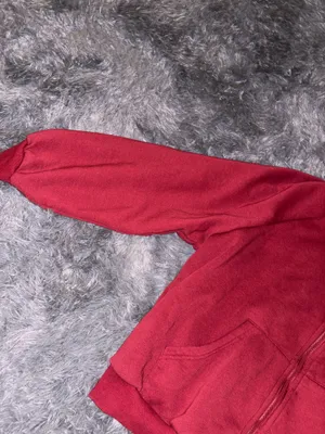 Burgundy Zip-Up Hoodie thumbnail 3
