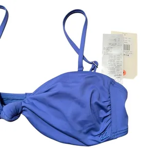 Billabong‎ Women's Size Small Sol Searcher Bandeau Bikini Top Blue Park Stretch thumbnail 3