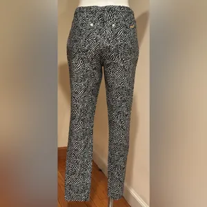 Michael Kors Zebra Print Pants Back pockets. High Waist No Zipper /Button Sz L thumbnail 3