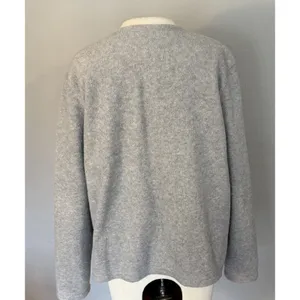 Croft & Barrow Cardigan Sz PL Full Zip Gray Cardinals Birds Holiday Winter‎ Snow thumbnail 8