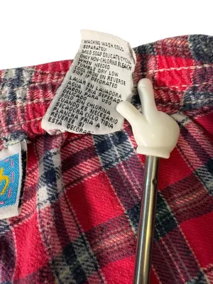 Vintage 90s Disney Winnie the Pooh Tigger Plaid Pajama Shorts Women’s M Y2K thumbnail 10