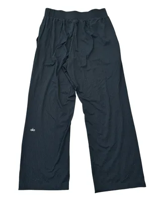 ALO Yoga All Star Wide Leg Mesh Sheer Athleisure Pants in Black RARE Sz. Small thumbnail 6