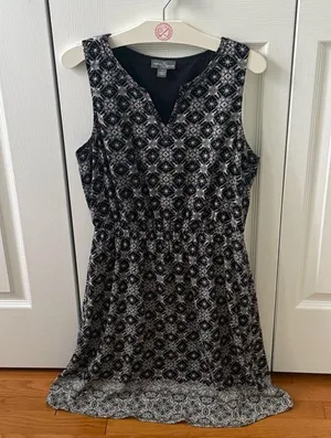 Market & Spruce Black and White Printed Dress thumbnail 2