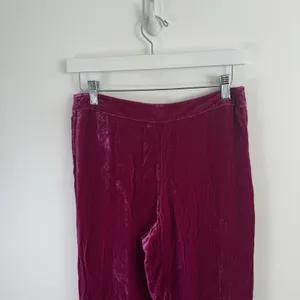 Trina Turk Velvet Silk Blend Flare Ruffle Capri Pants Preppy Retro Boho Womens 0 thumbnail 3