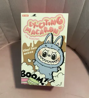 Authenticated POP MART Exciting Macaron Vinyl Labubu- Sesame Bean thumbnail 2