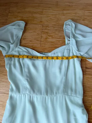 Abercrombie Sage Green Long Sleeve Midi Dress Medium Tall thumbnail 7