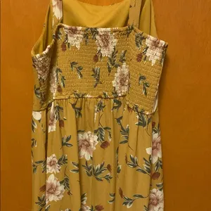 Xhilaration Floral Print Sleeveless Square Neck Side Button Midi Dress thumbnail 4