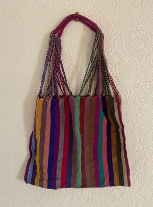 Rainbow Hammock Braided Tote thumbnail 1