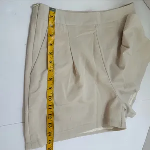NWOT Cider Woven Mid Rise Solid Pocket Shorts Beige | TAGS CUT OUT SEE NOTES thumbnail 9