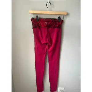 Lululemon Pink Wunder Under Leggings Snake Print Waist High Rise thumbnail 2