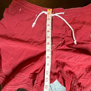 Ocean Pacific‎ OP Red Nylon Board Shorts Vintage Cargo Pocket 9 Surf Coastal Y2K thumbnail 2