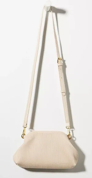 Anthropologie Faux Leather Clamshell Clutch thumbnail 1