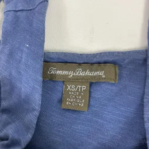 Tommy Bahama‎ Tank Sundress Womens XS Blue 100% Cotton Empire Waist Racerback thumbnail 7