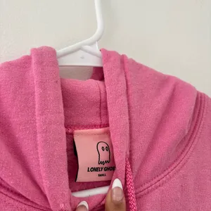 Pink Lonely Ghost Text me when you get home hoodie thumbnail 3